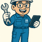 Monsieur V mascotte de vb smart est en mode maintenance